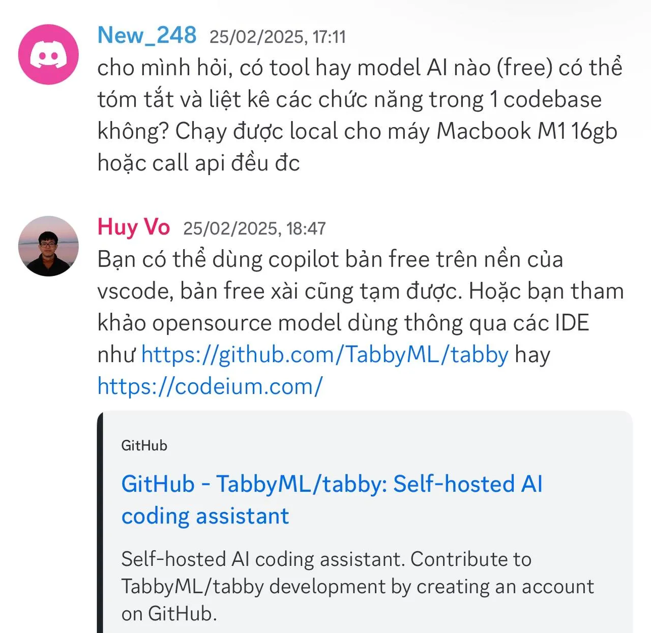 Review code trên Discord