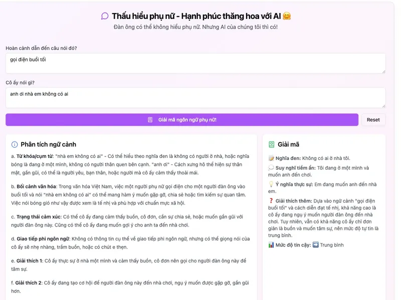 Thấu Hiểu Phụ Nữ | Giải Mã Ngôn Ngữ và Tâm Lý Phụ Nữ với AI